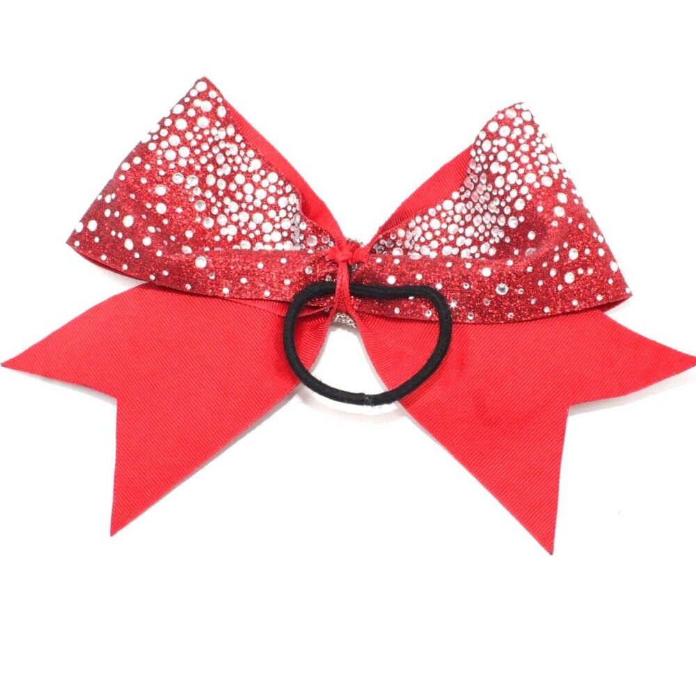 Big Stiff 6" Cheer Bows Sparkly Bejeweled Competition Cheerleader Lot Of 5 Bows - Picture 3 of 13